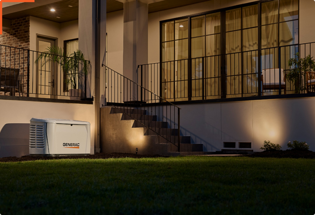 Generac whole-home standby generator installed outside a Montana residence
