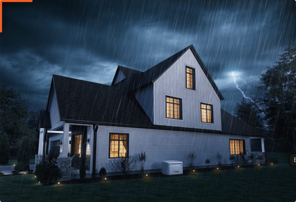 home standby generator outside house
