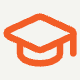 Graduation cap icon for Education and Schools – campus generator installation