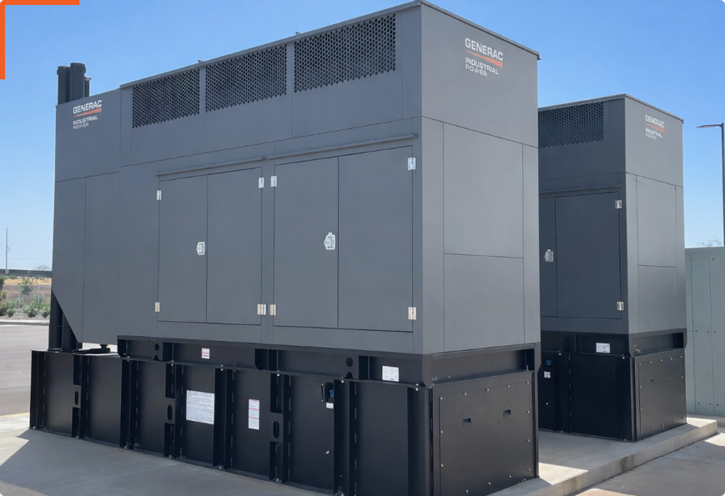 Generac large commercial generator installation in Montana