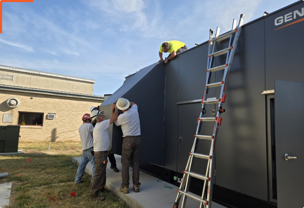Generac 100kW–150kW large commercial generator with heavy-duty steel enclosure