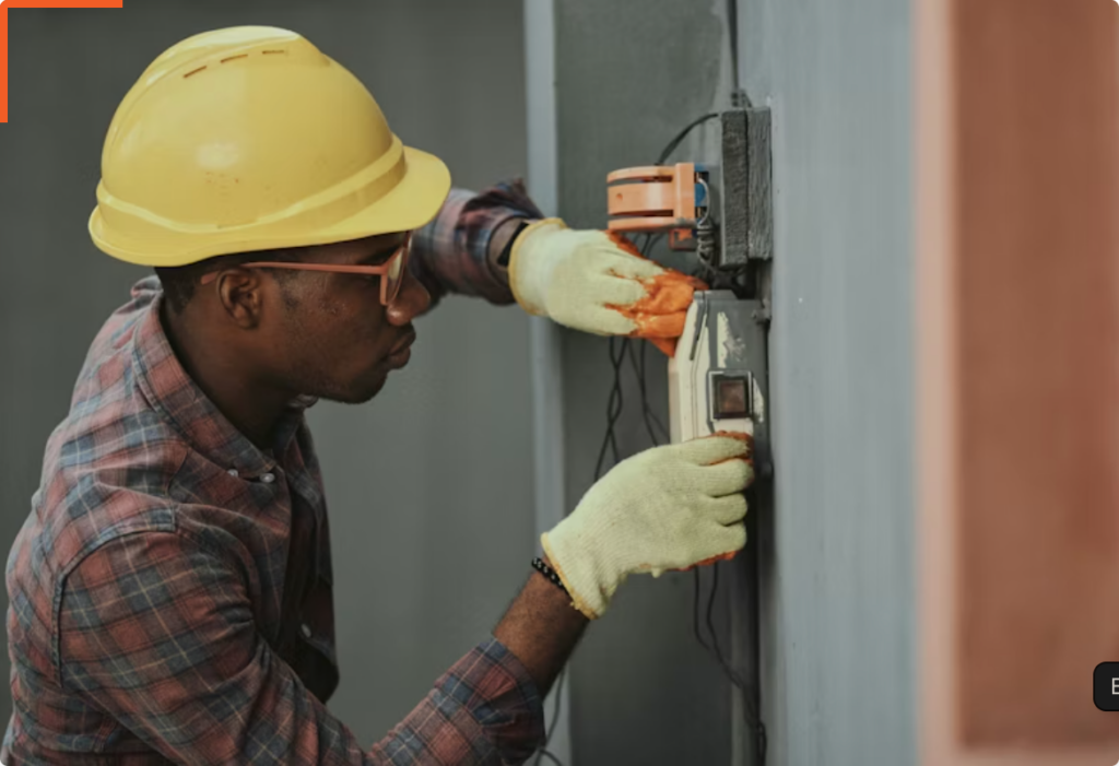 Licensed electrician installing a Generac home generator in Montana